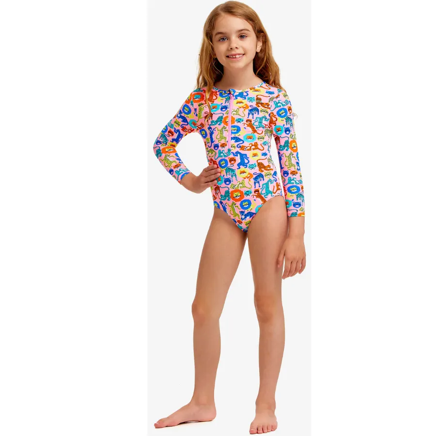 Funkita Toddler Girls Sun Cover One Piece FKS061G - Feline Fiesta