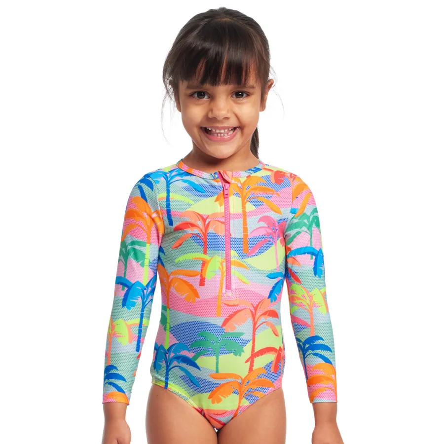 Funkita Toddler Girls Sun Cover One Piece FKS063G - Poka Palm