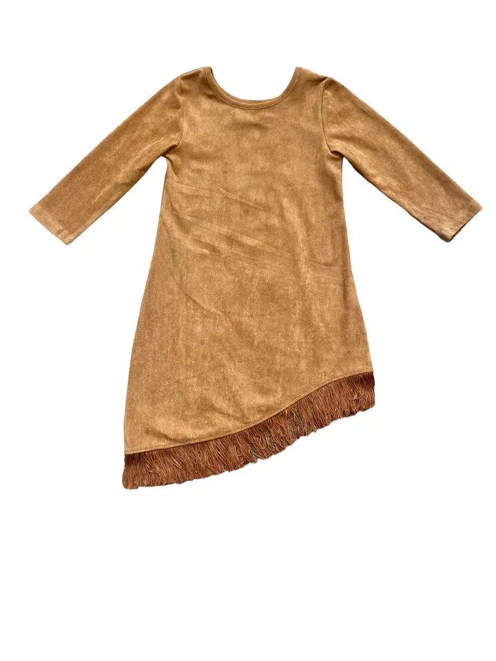 Girl's Shea Long Sleeve Suede Dress