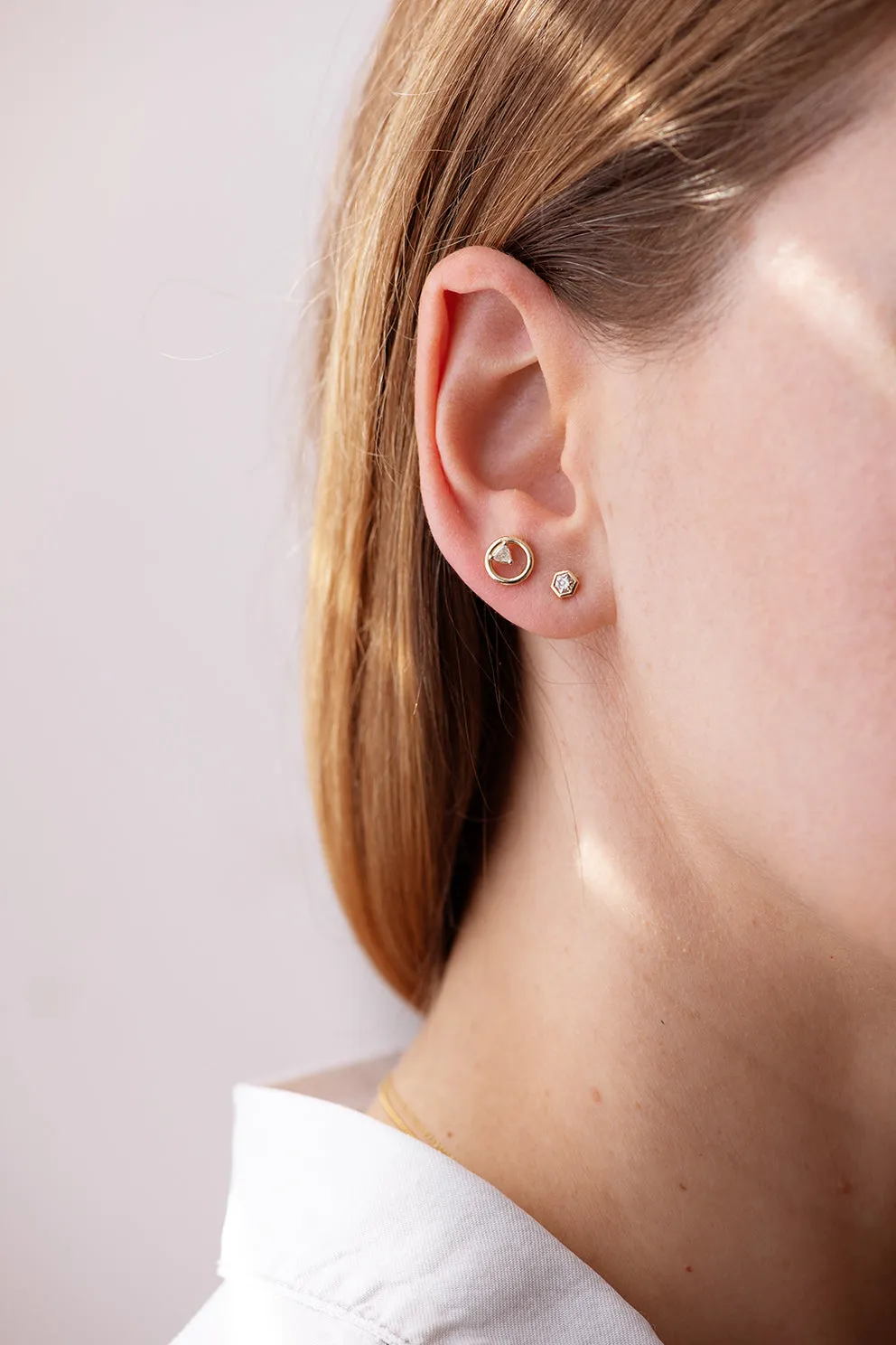 Hexagon Diamond Earrings