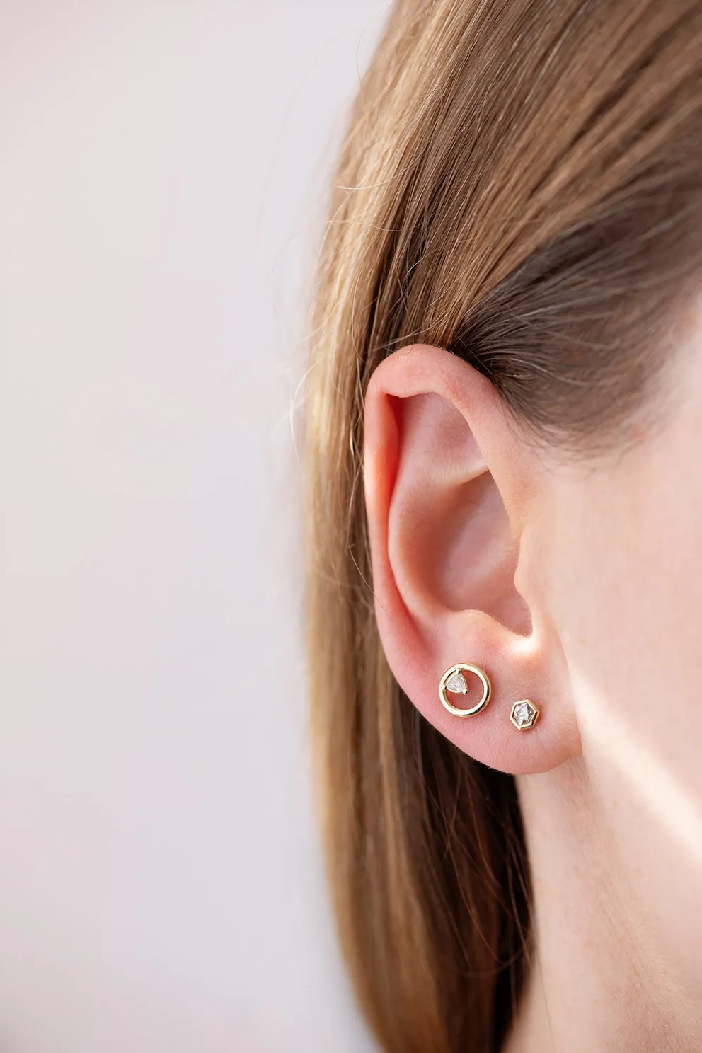 Hexagon Diamond Earrings