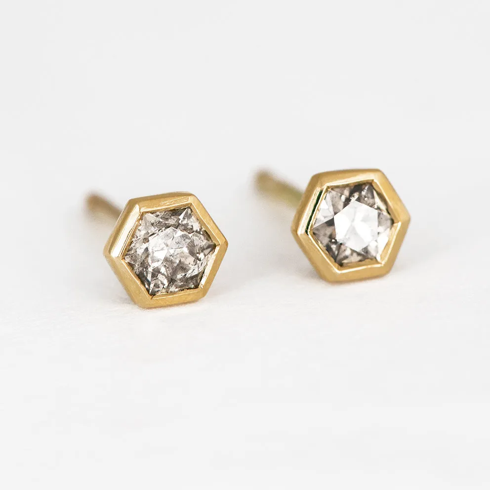 Hexagon Diamond Earrings