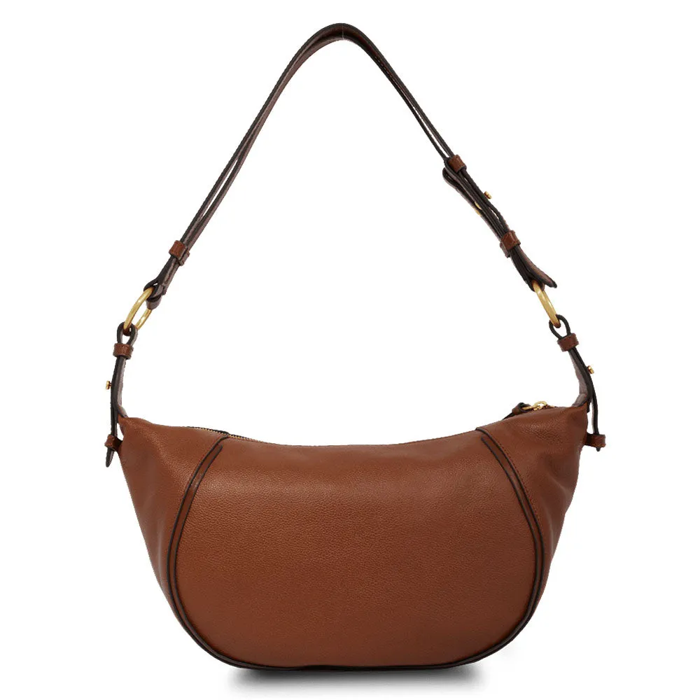 Hobo Bag Small Donna THE BRIDGE linea Domitilla in Pelle Marrone