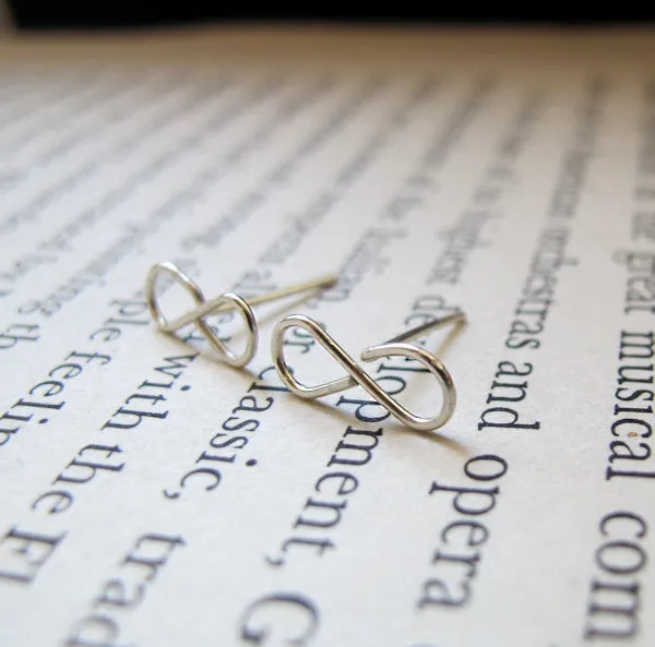 Infinity Sterling Silver Post Earrings