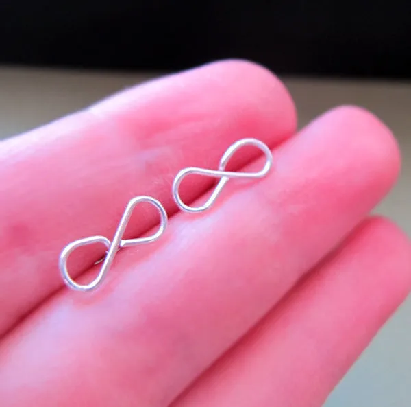 Infinity Sterling Silver Post Earrings