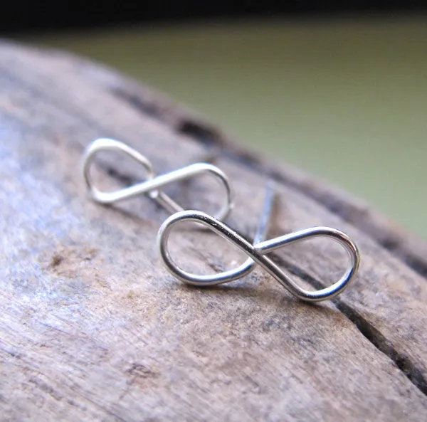 Infinity Sterling Silver Post Earrings