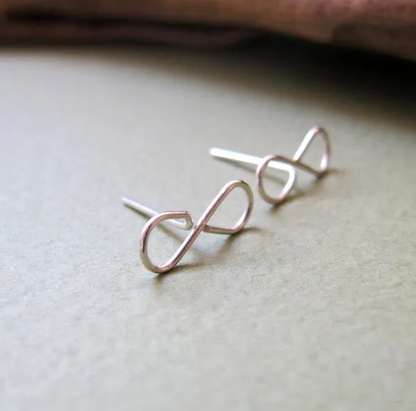 Infinity Sterling Silver Post Earrings