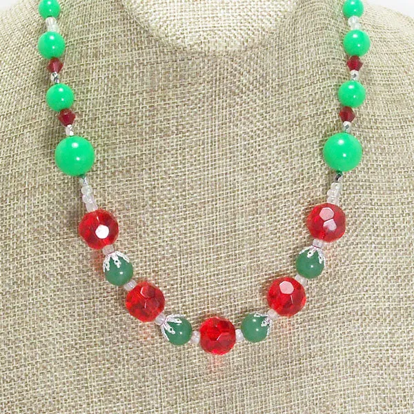 Jacintha Christmas Beaded Necklace