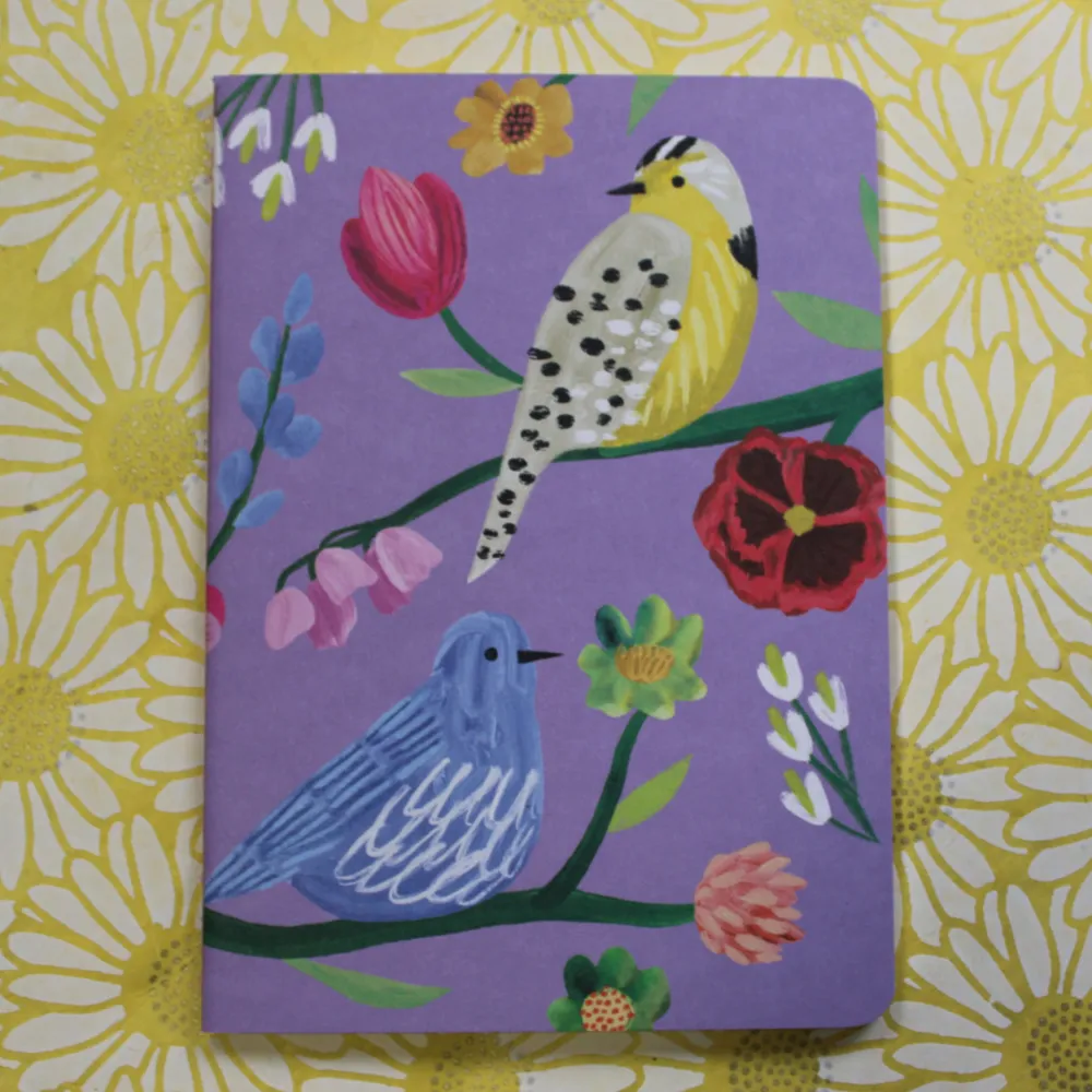 Lilac Birdhaven A6 Notebook