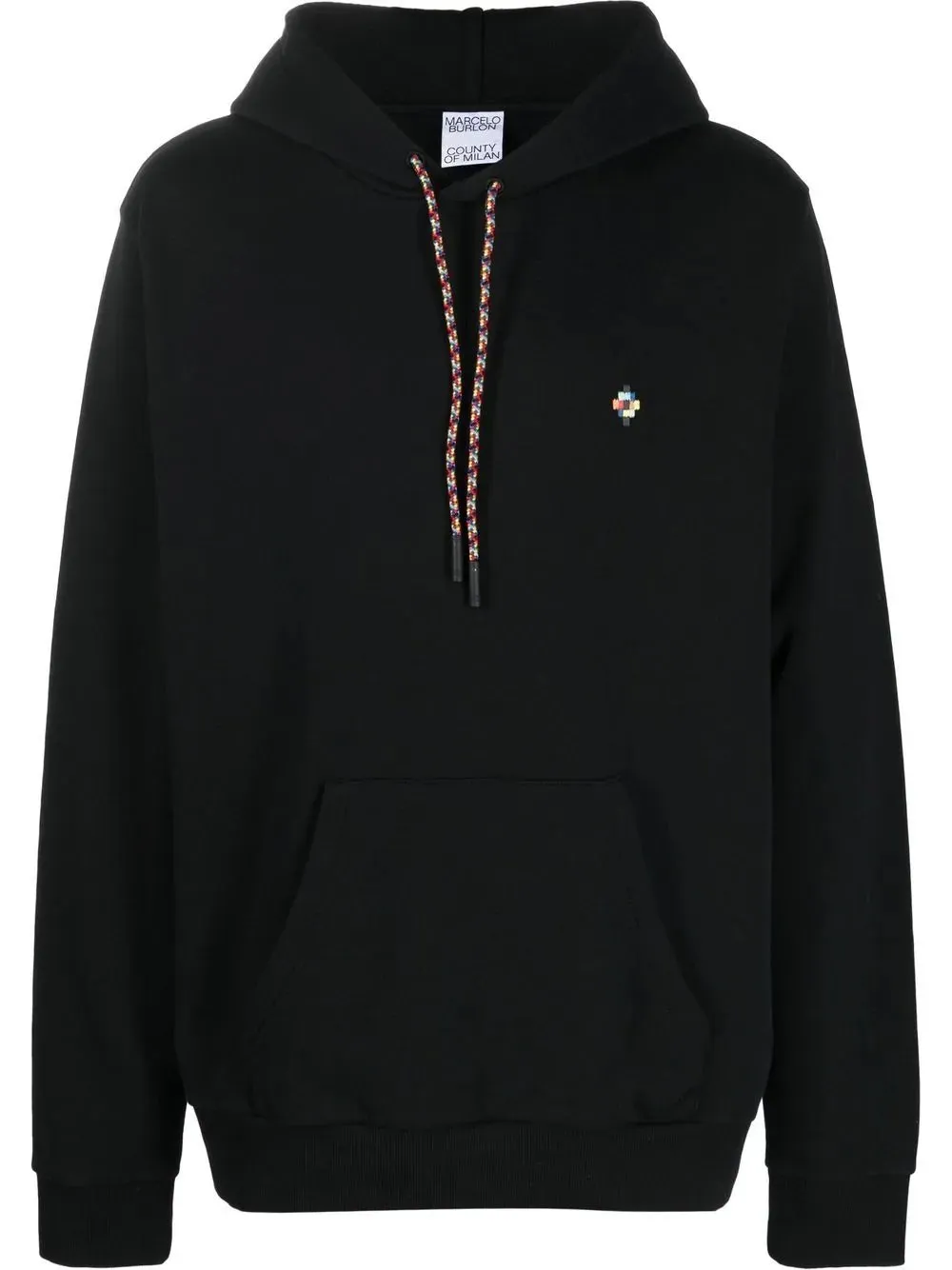 Marcelo Burlon Colourful Cross Regular Hood Black Multi