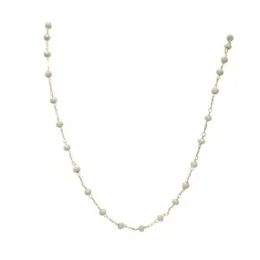 Minimal Gray Crystal chain choker Necklace