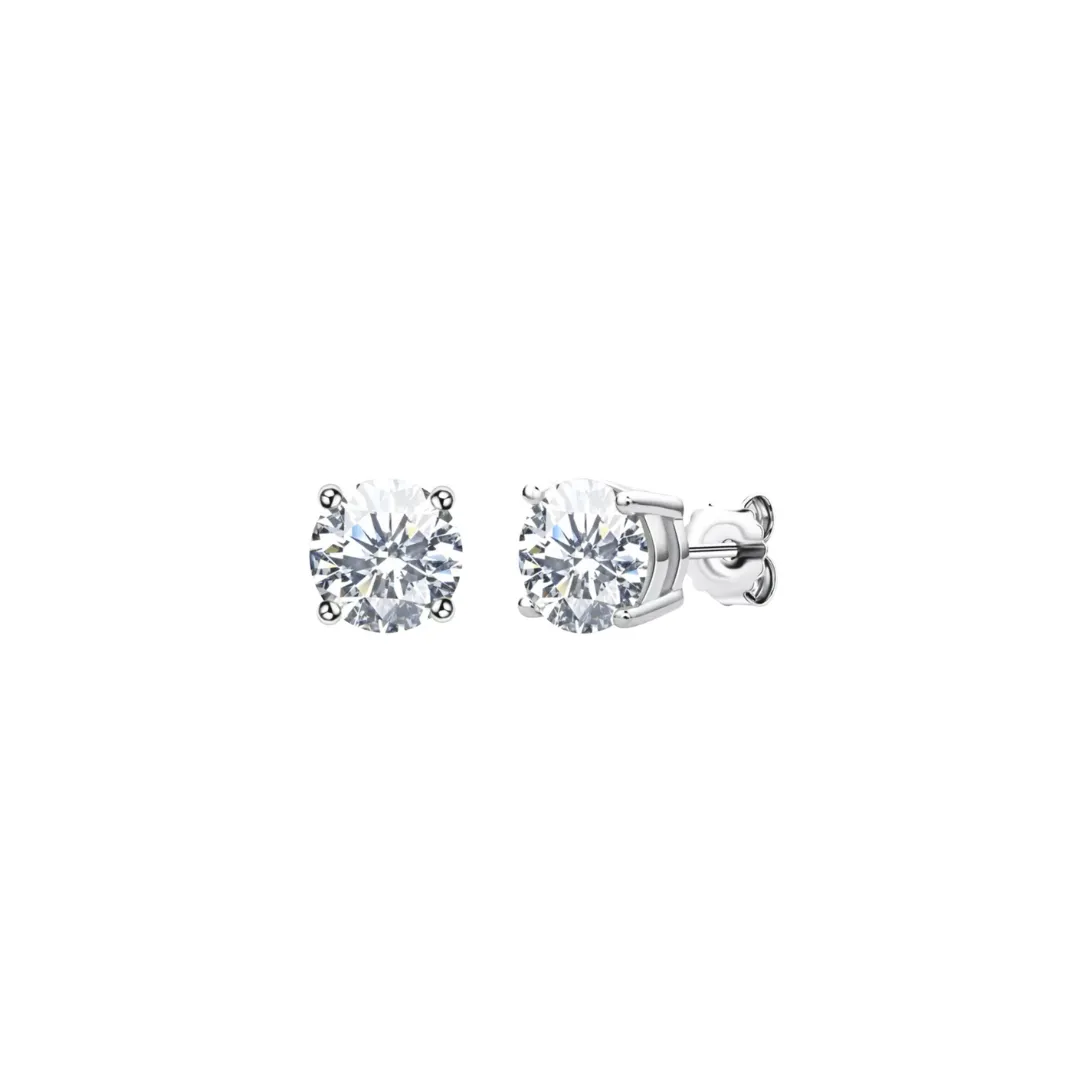 MOISSANITE ROUND CUT STUDS