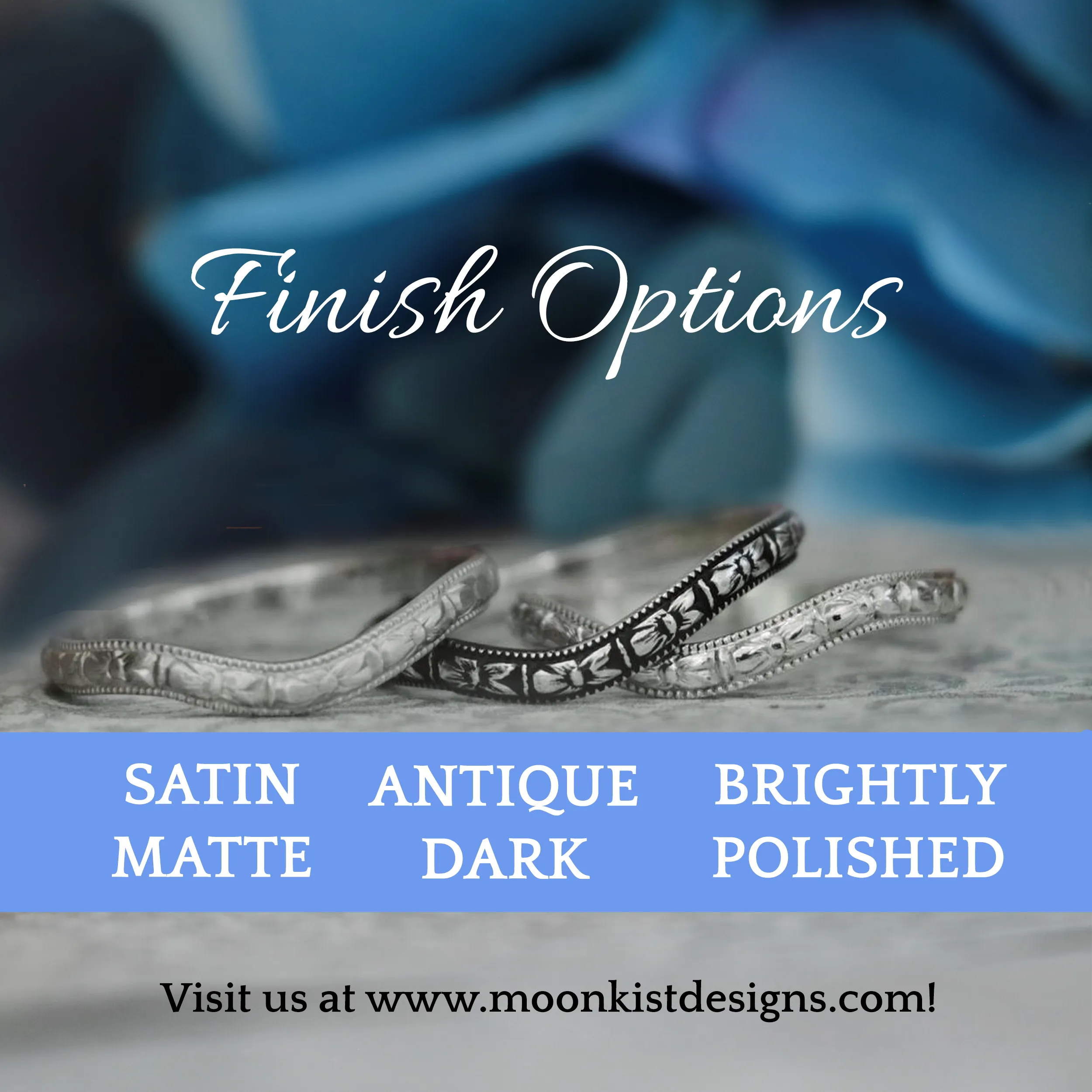 Moon and Stars Wedding Ring Set   | Moonkist Designs