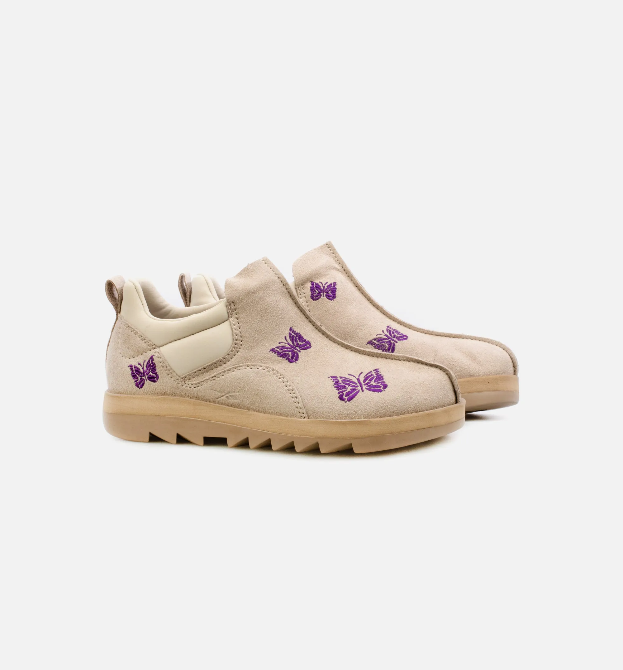 Needles Beatnik Moc Mens Lifestyle Shoe - Beige/Purple