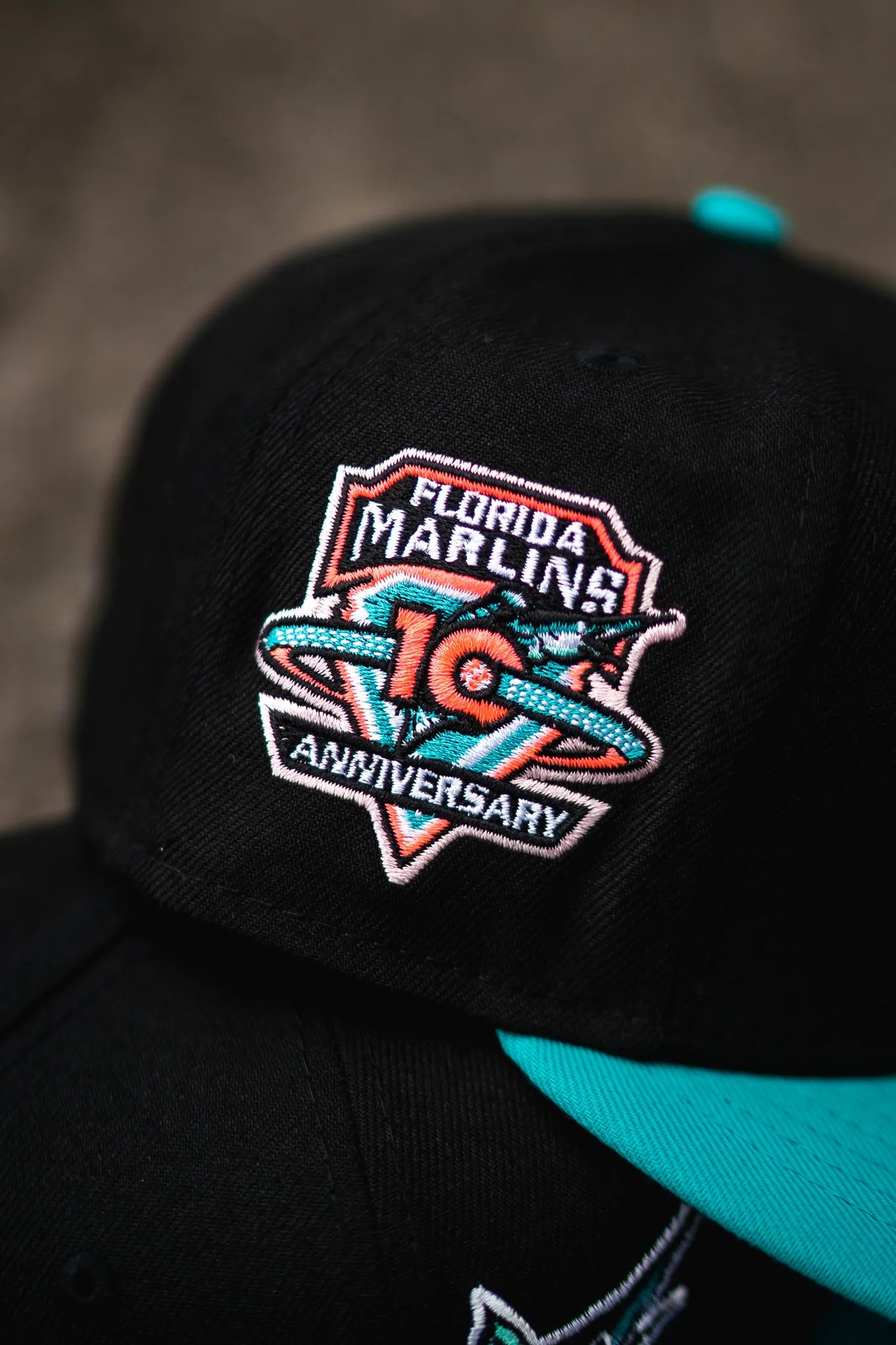 New Era Florida Marlins 10th Anniversary Mint UV (Black/Teal)