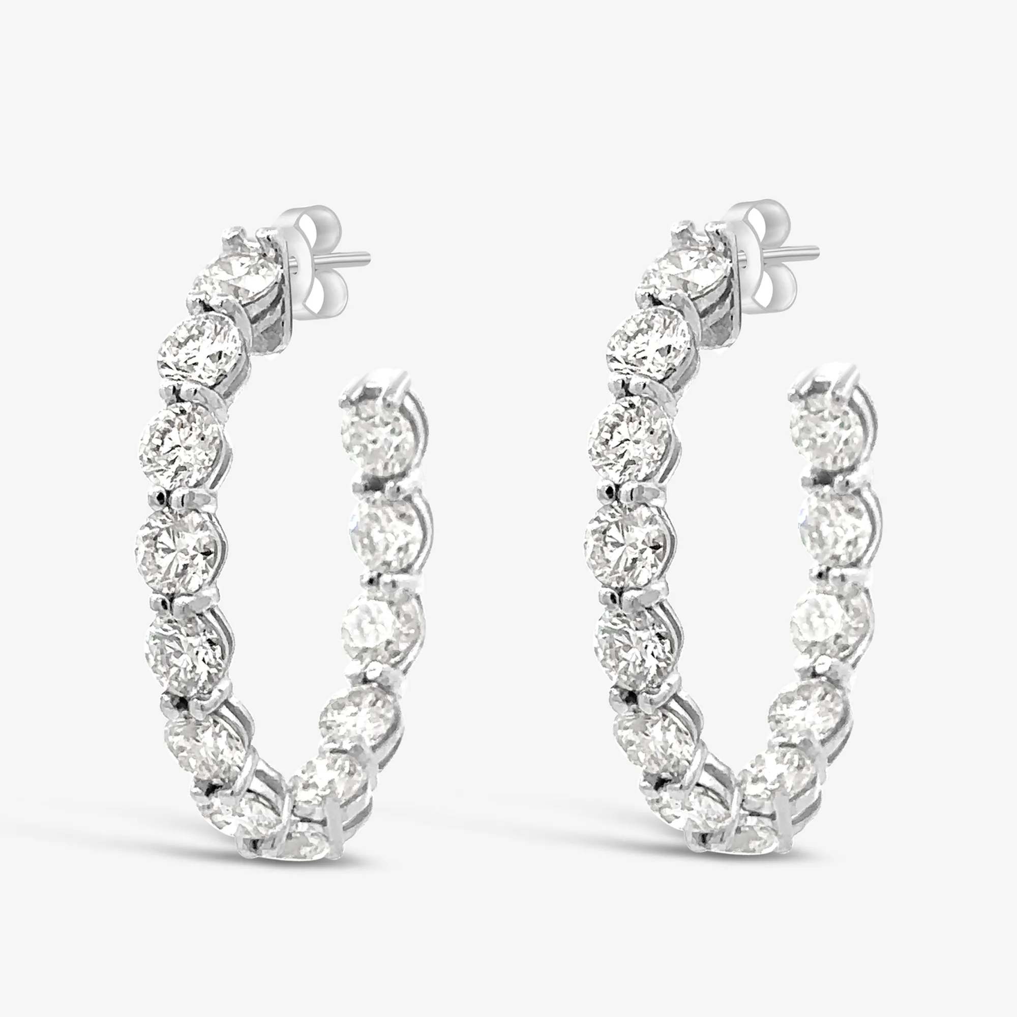 Open 1 Eternity 6.00CT Hoop Earrings