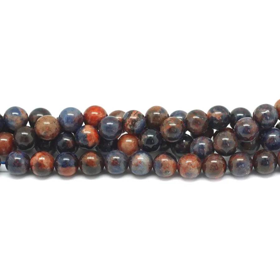 Orange Sodalite DYED 8mm Round - 15-16 Inch