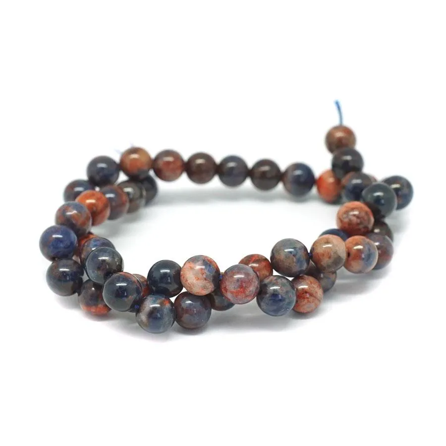 Orange Sodalite DYED 8mm Round - 15-16 Inch