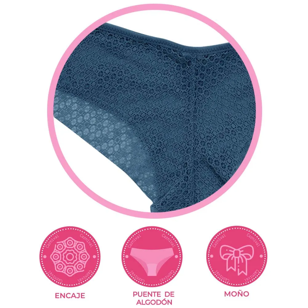 Pantie coordinable de corte hipster con detalles de encaje  74383 Carnival