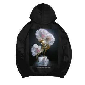 Purple Brand Fleece Floral Black Hoodie