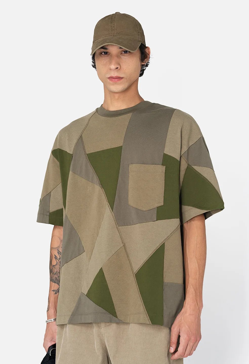 Quilted Tee / Olive