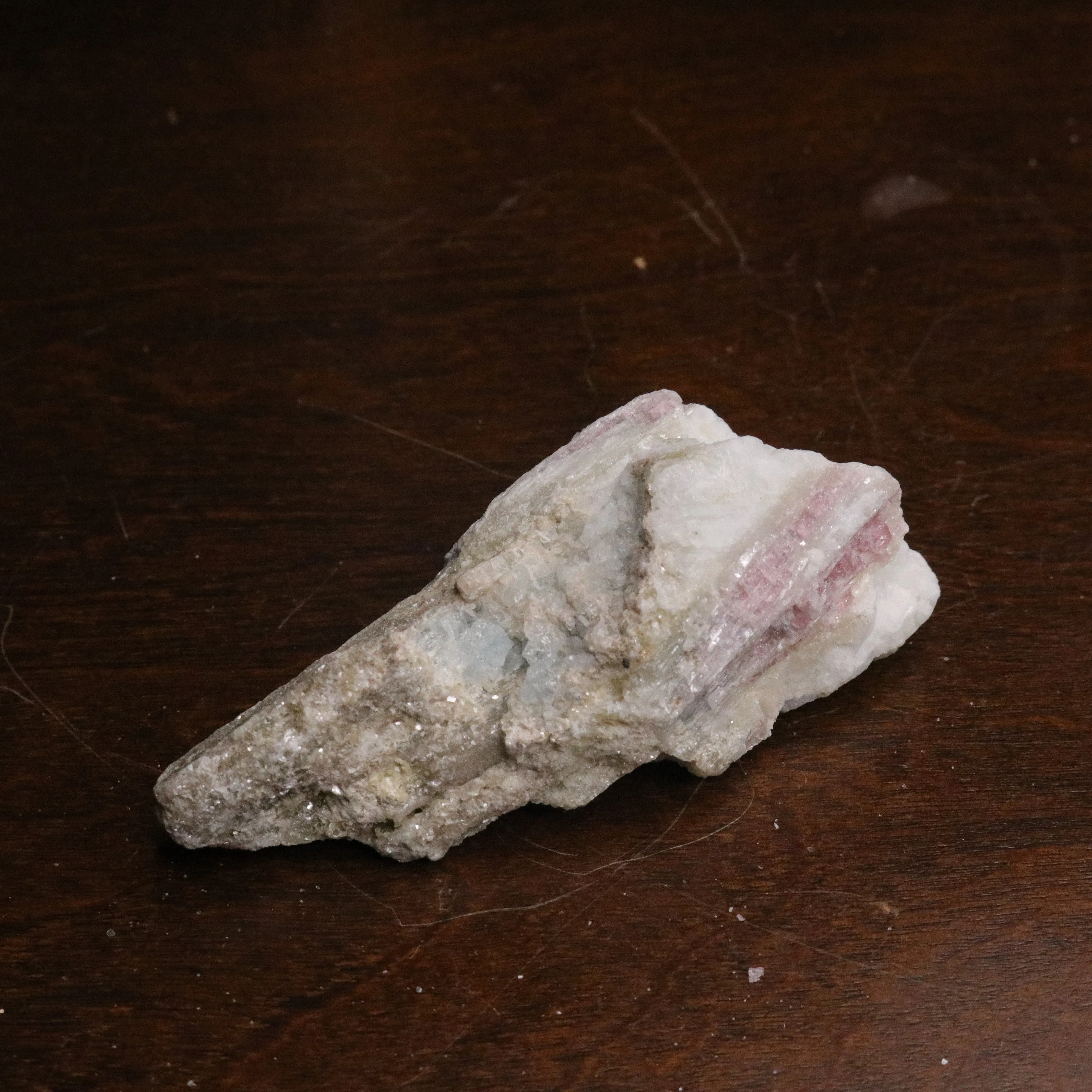 Rubellite with Aquamarine and Mica