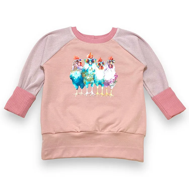 Size Med (3-6y) Winter Jumper - Sunny Chooks