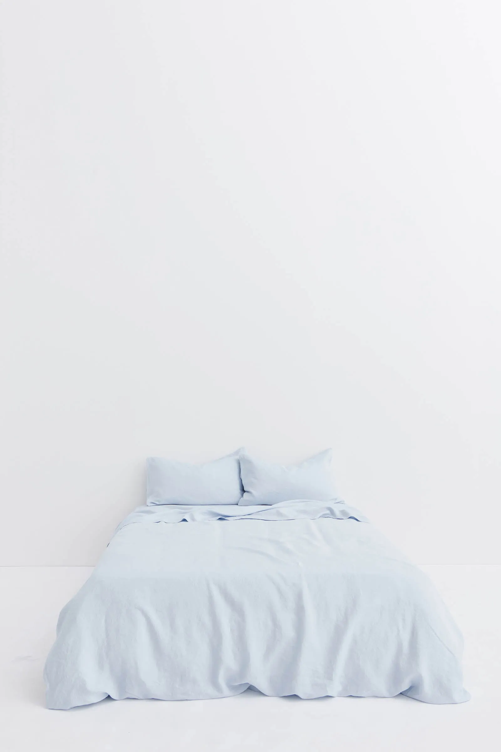 Standard Linen Pillow Cases Blue Haze