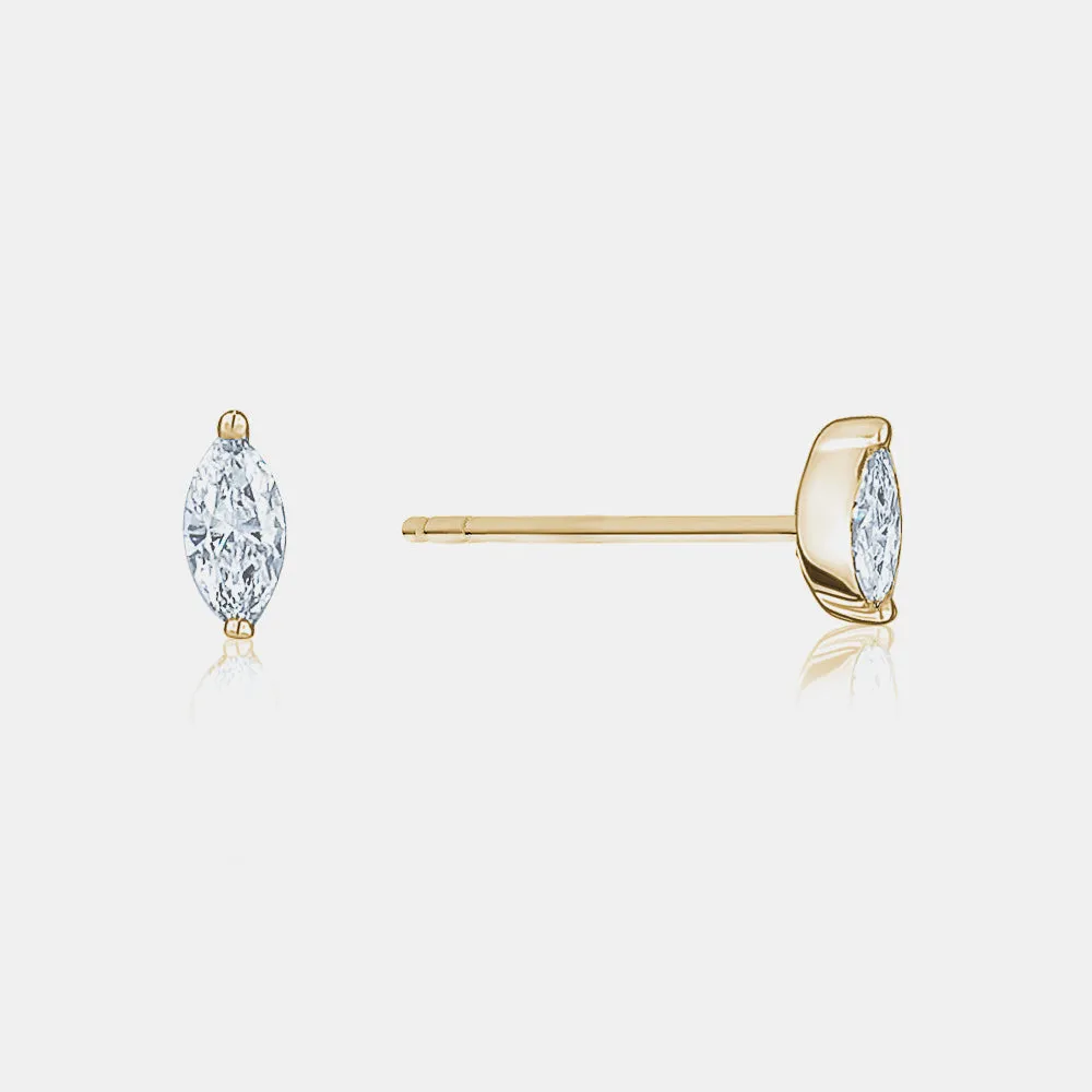 Tiny Marquise Studs