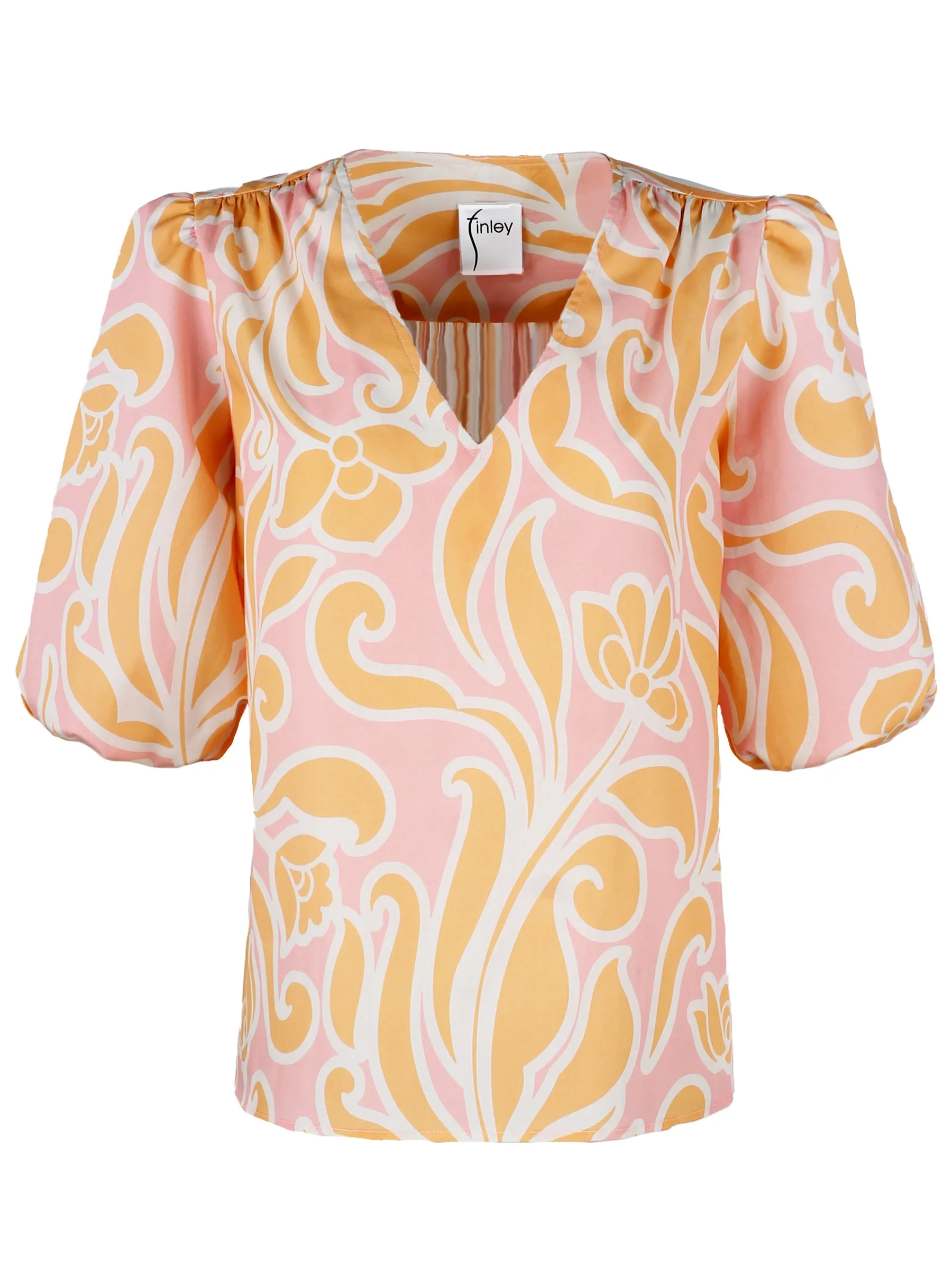 Tish Top Pink/Orange Sunshine Scroll