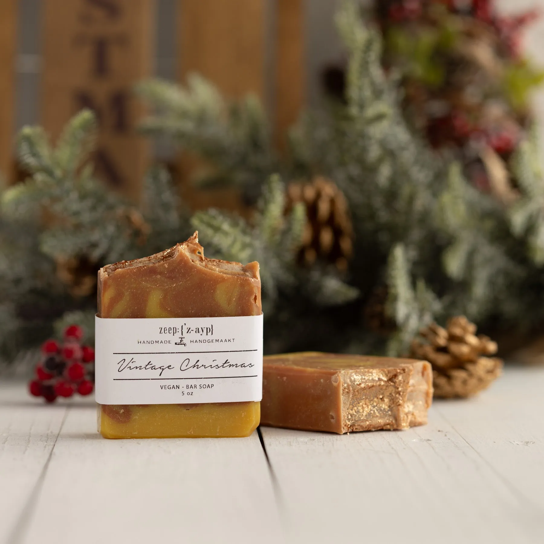 Vintage Christmas Bar Soap